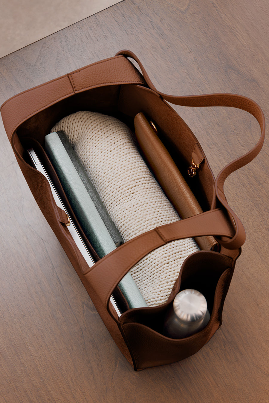 Double Loop Satchel Dark Chestnut / One Size
