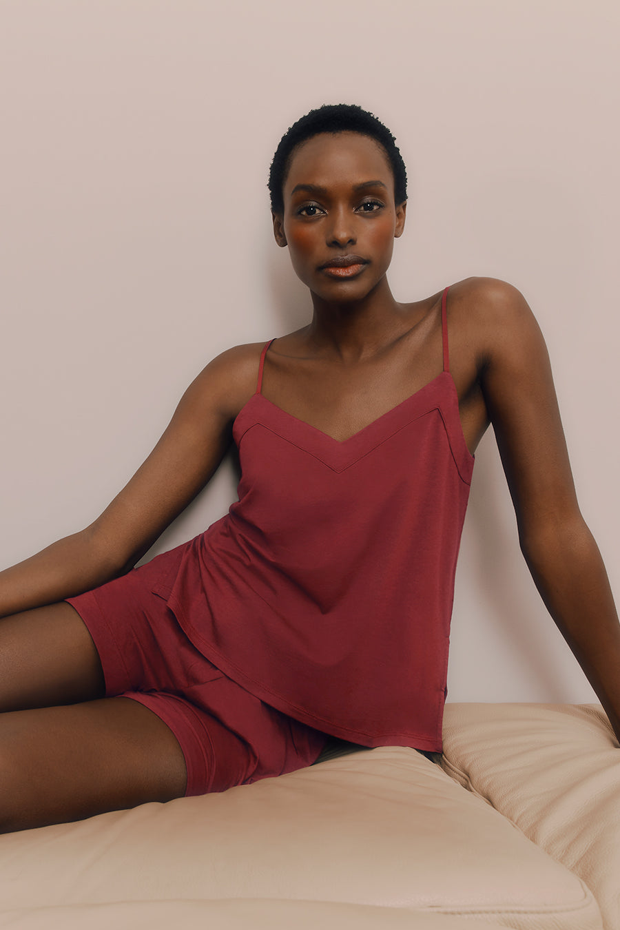 Organic Pima Cami Cherry / Large