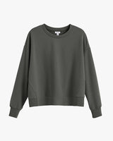 Long-sleeve sweatshirt with crew neckline and ribbed cuffs