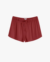 Elastic waist shorts with a front tie.