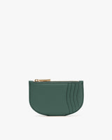 Small coin purse with zipper and curved stitching design