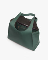 Open tote bag with visible inner zipper pocket and handle