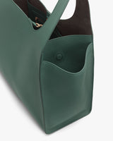 Open tote bag with pocket on side.