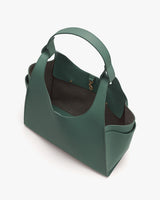 Large tote bag with open top and side pockets seen from above.