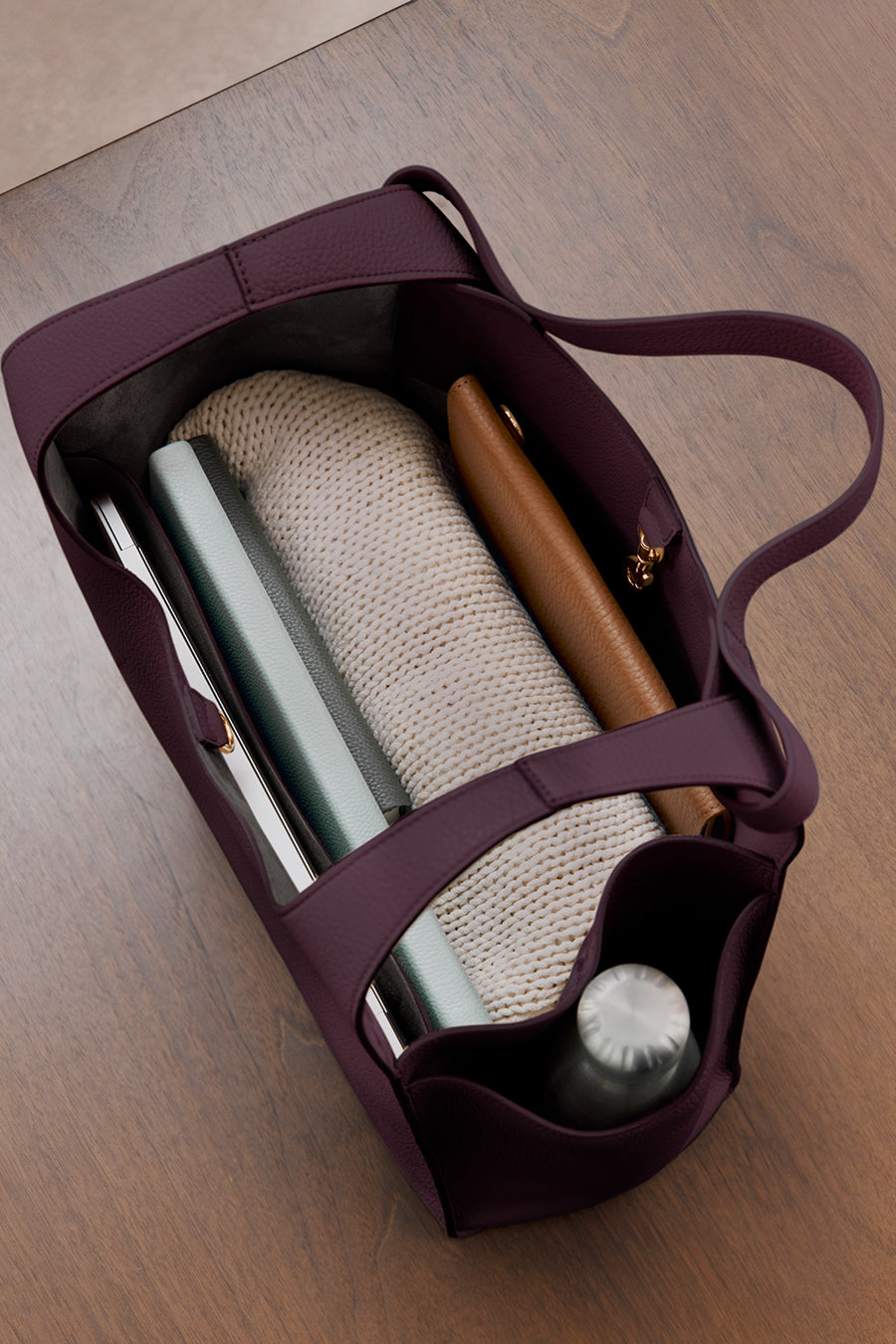 Double Loop Satchel Plum / One Size