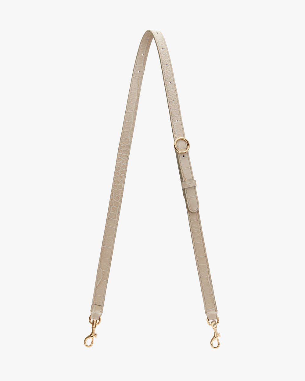 Adjustable Strap (Croco) Adjustable strap with metal clasps and buckle.