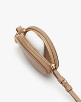 Small purse with zippers and a strap