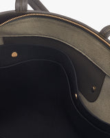 Close-up view of a backpack with zipper detail.