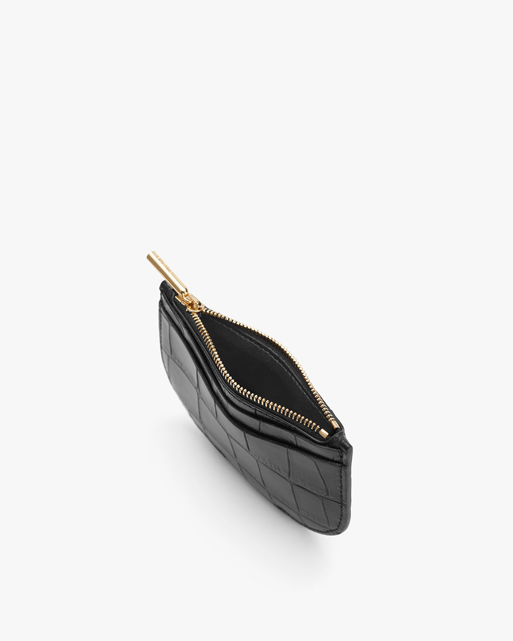 Small zippered pouch on a plain background