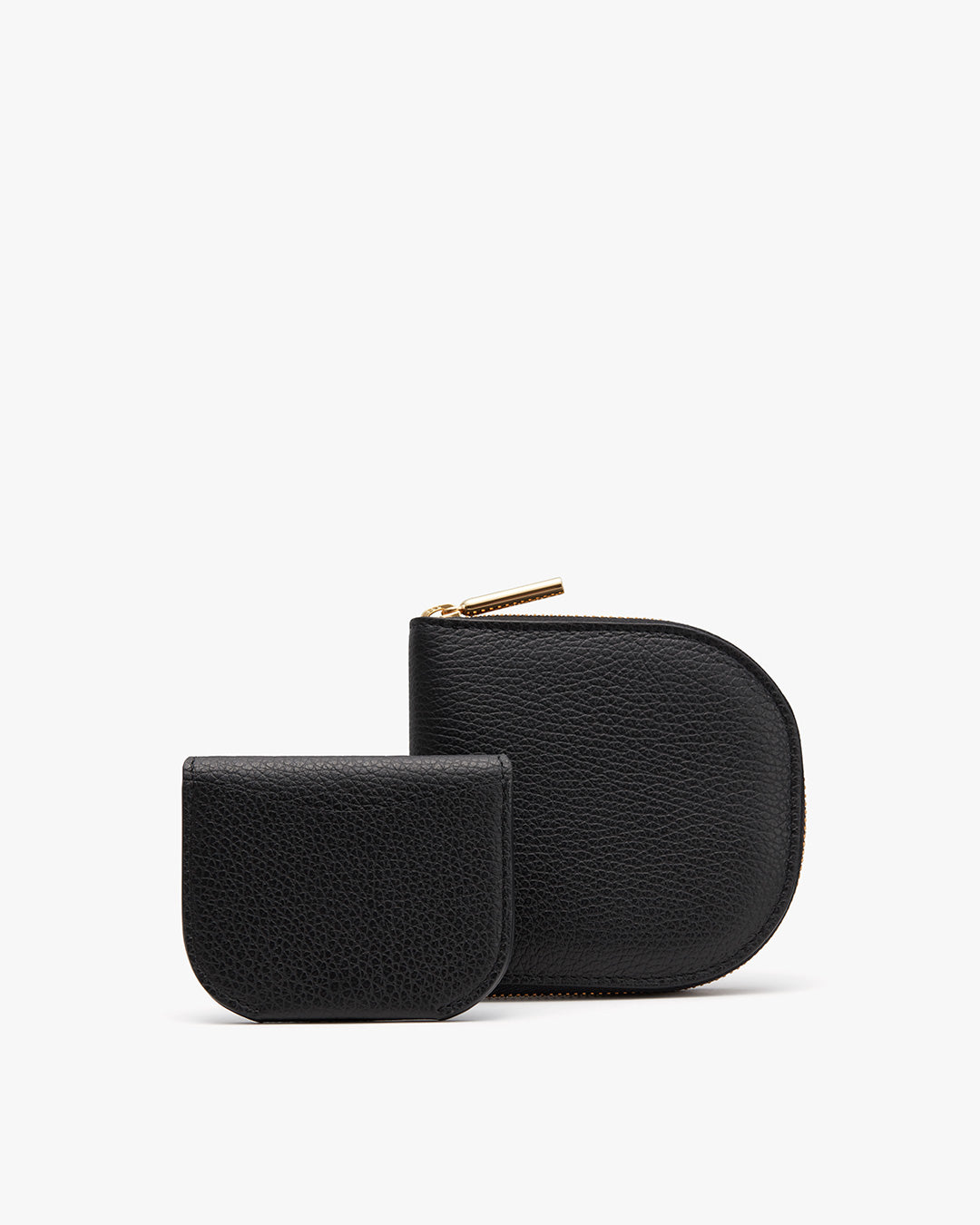 Small Black Wallet - Odette Compact Zipper Wallet