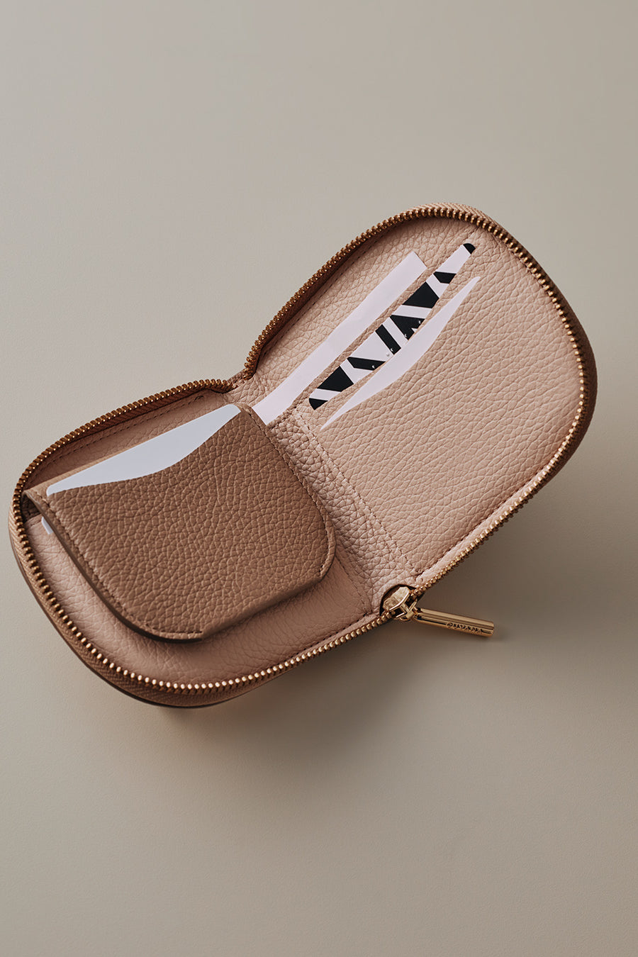 Duo Small Zip Wallet Cappuccino / One Size