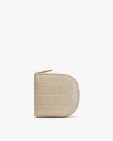 Small zippered wallet with a textured pattern