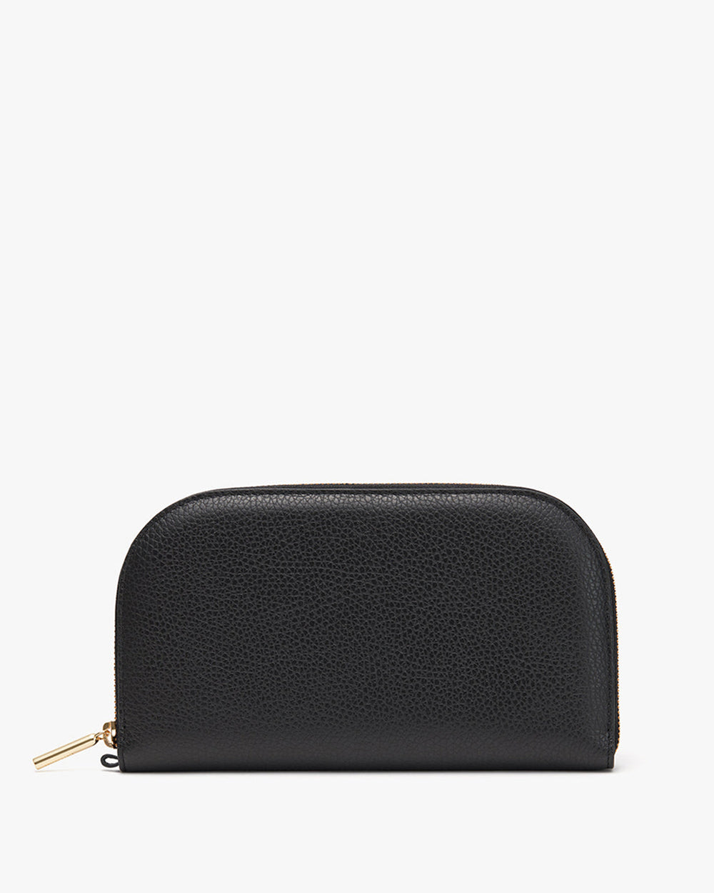 Zippered wallet on a plain background
