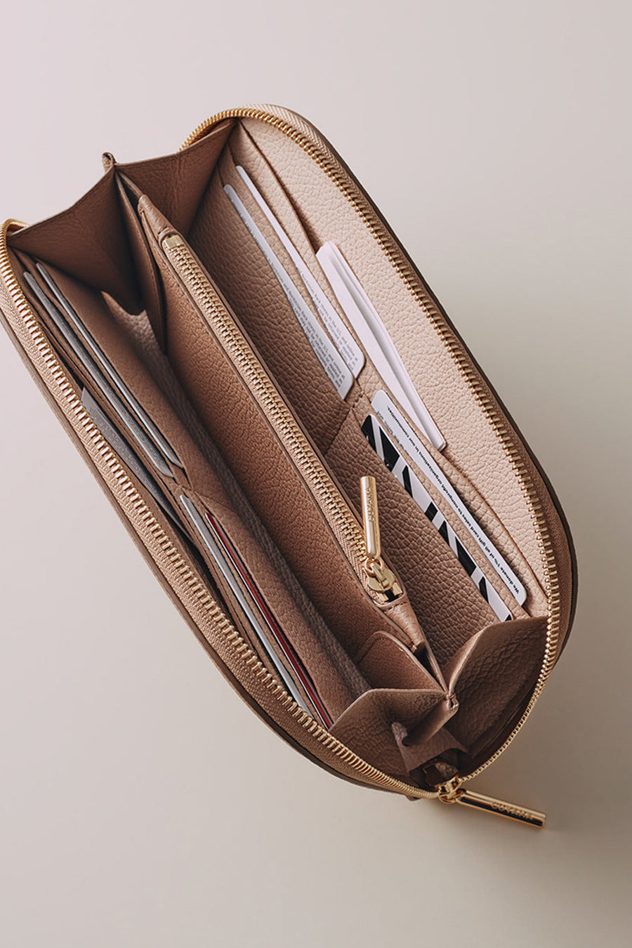 Duo Zip Wallet Cappuccino / One Size