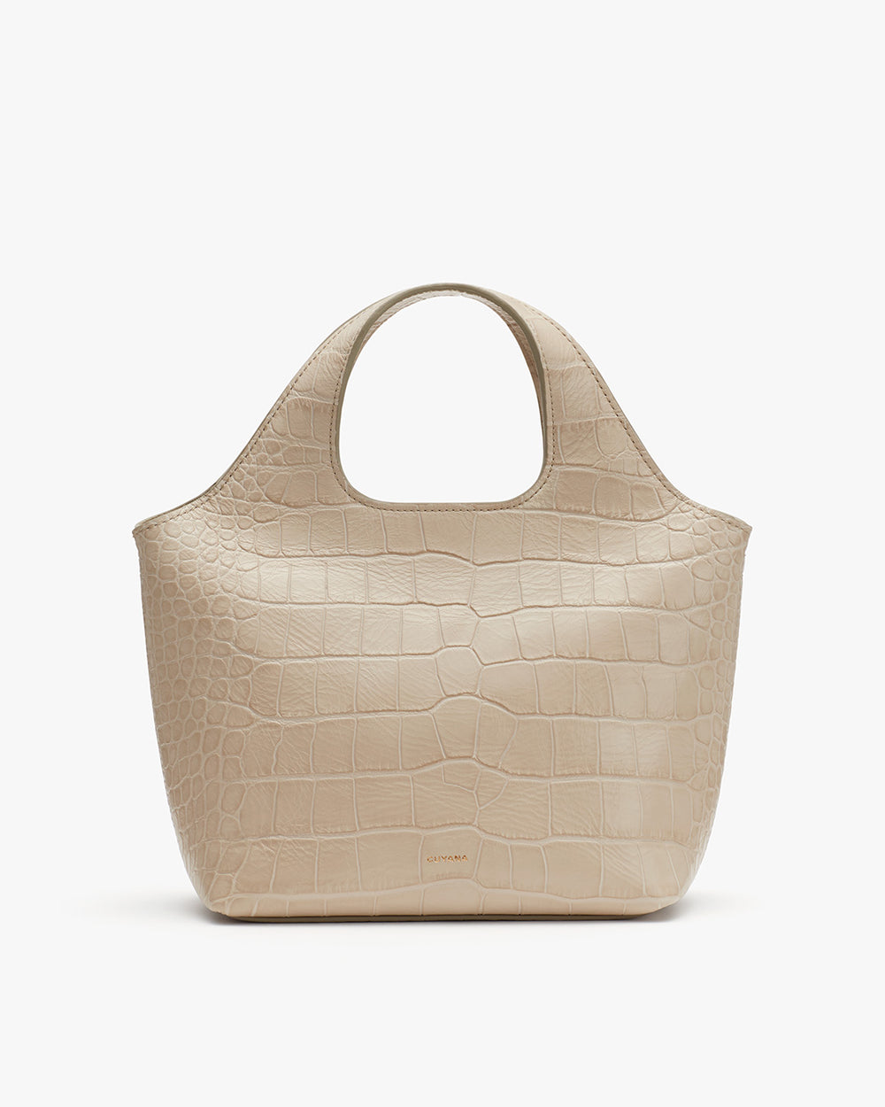 Handbag with top handle and embossed texture