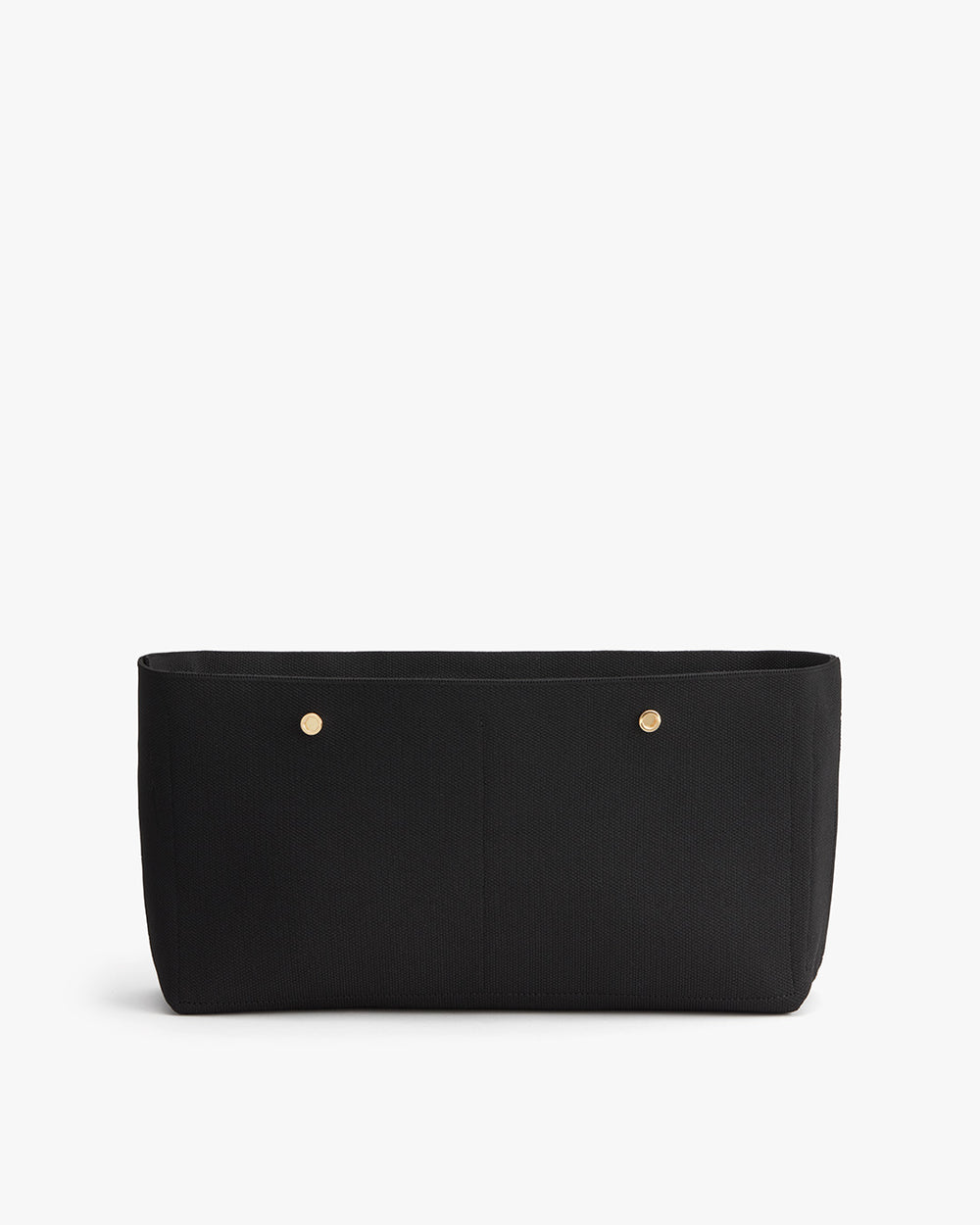 Rectangular bag with a flat bottom and two visible studs on front.