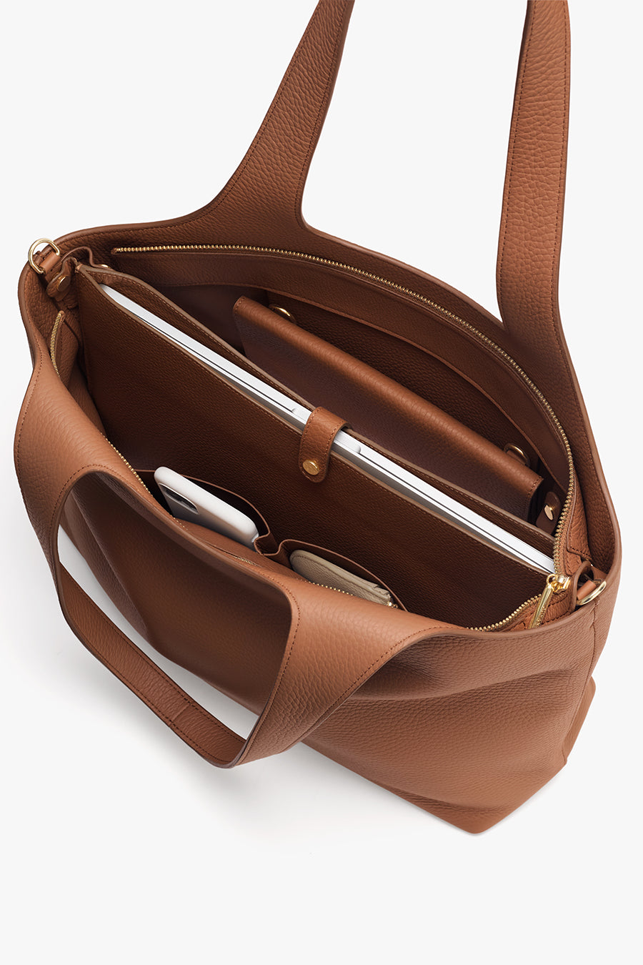 System Zipper Tote 13-inch Caramel / One Size