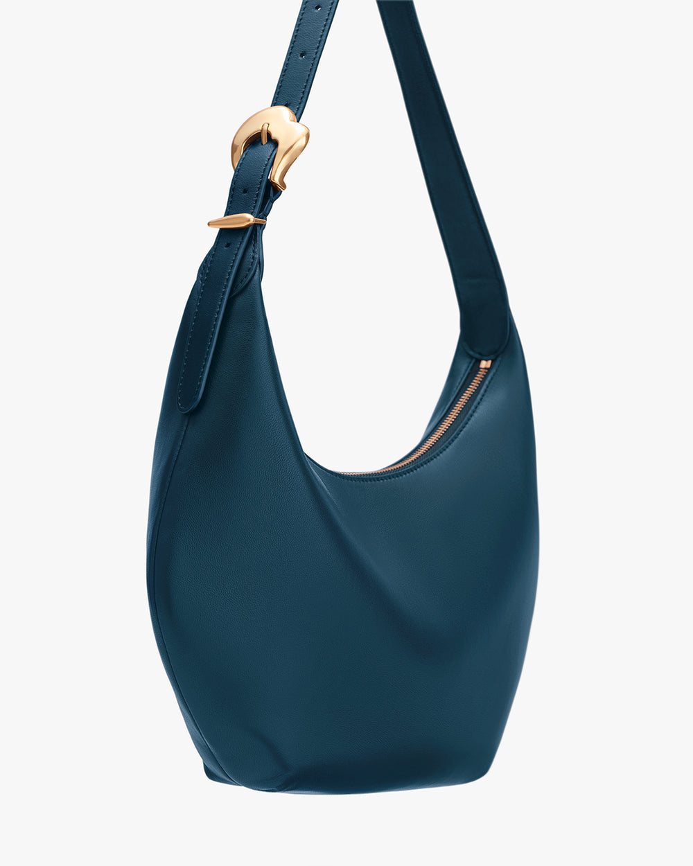 Celestia Shoulder Bag Shoulder bag with curved design and zipper closure.