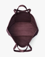 Open tote bag with handles and an interior pocket