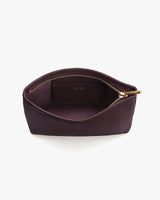 Small open pouch with a zipper and an inner pocket