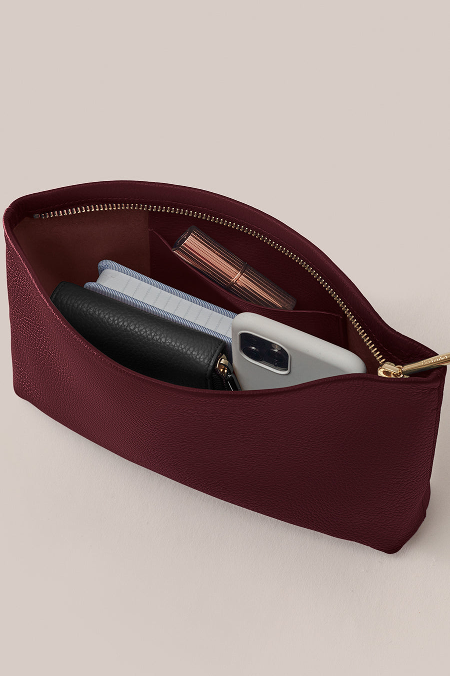 Small Zipper Pouch Cherry / One Size