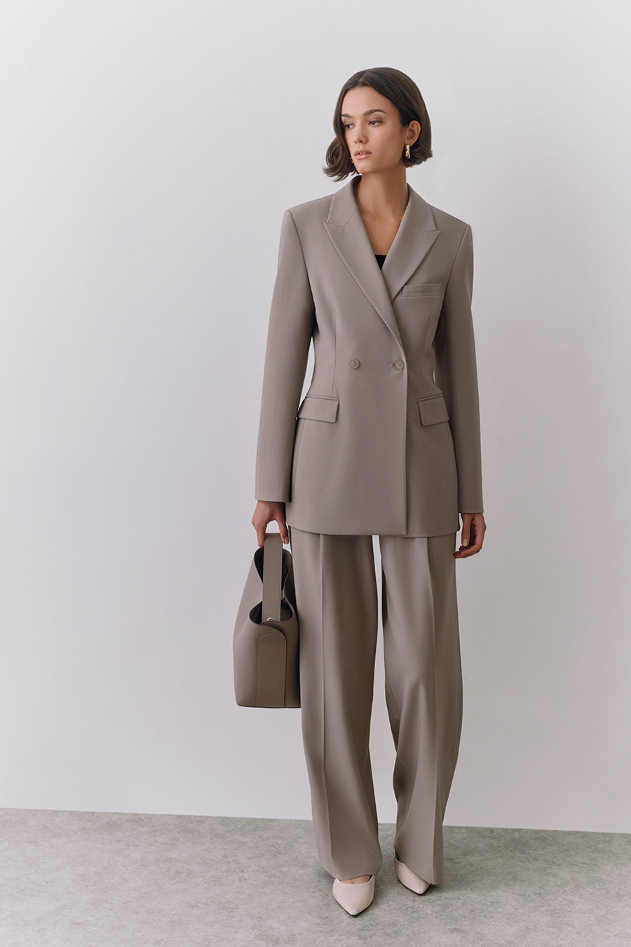Wool Cinched Blazer Clay / Small