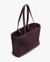 Tote bag with long handles and spacious interior viewed from above.