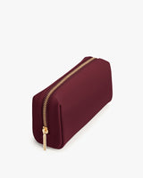 Rectangular pouch with a zipper on top.