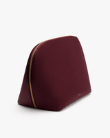 Pouch with zipper on a white background