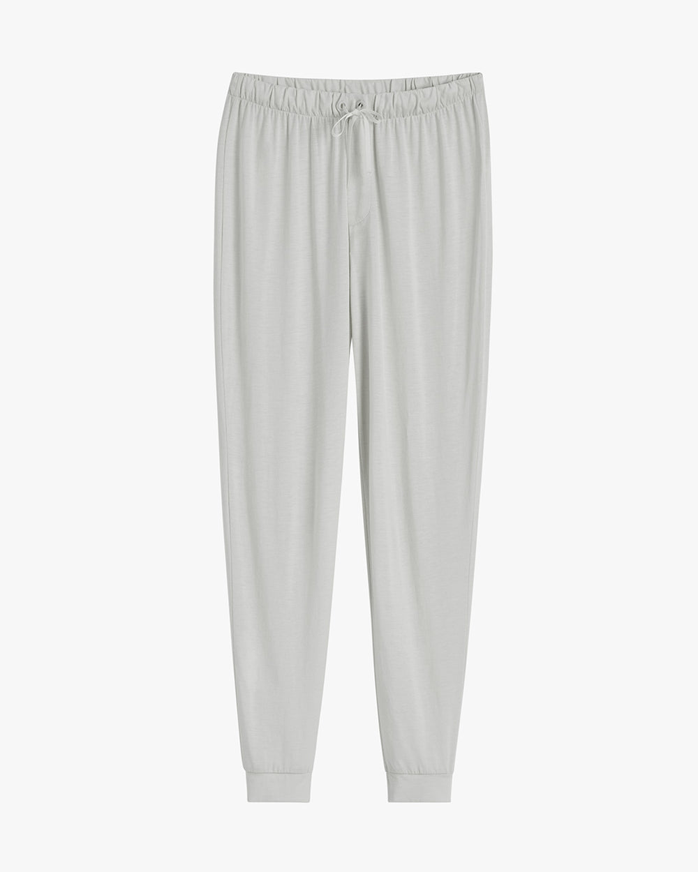 Pair of pants with elastic waistband and fitted ankles.