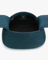 Open handbag viewed from above