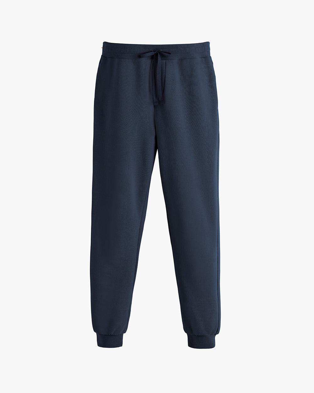 Sweatpants with elastic waistband and drawstring, no model.