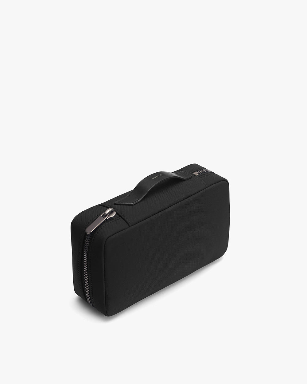 Small Tech Organizer Small rectangular bag with a zipper and handle