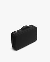 Rectangular bag with a handle and zipper on a white background.