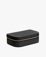 Rectangular case with a horizontal zipper closure