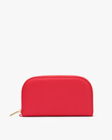 Long wallet with zipper on the side.