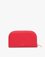 Small wallet with zipper and minimalist design.