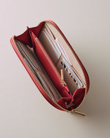 Wallet open showing compartments and card slots