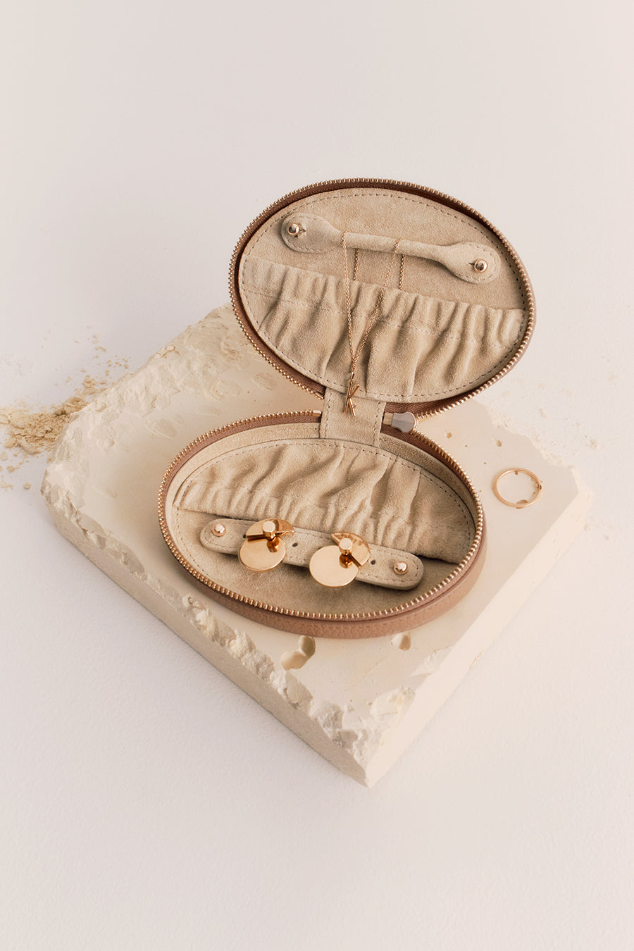 Travel Jewelry Case Cappuccino / One Size