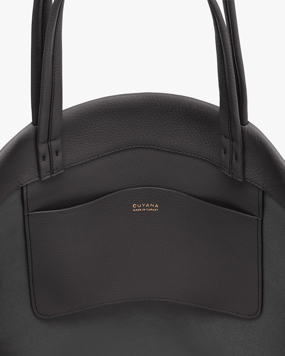 Classic Easy Tote Round handbag with handles and a small label pocket on the front.