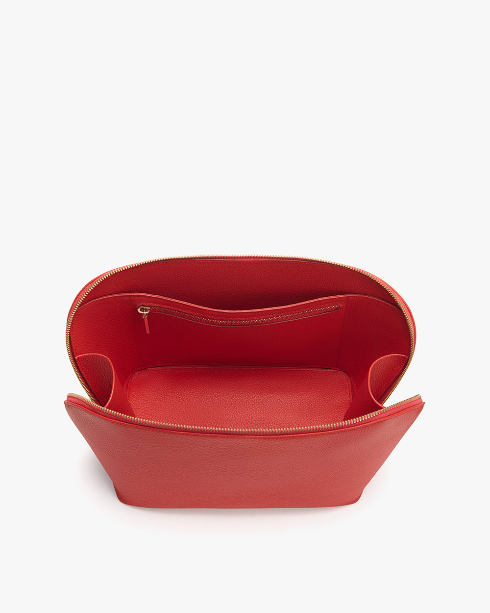 Voyager Travel Case Open pouch with an interior zipper pocket visible