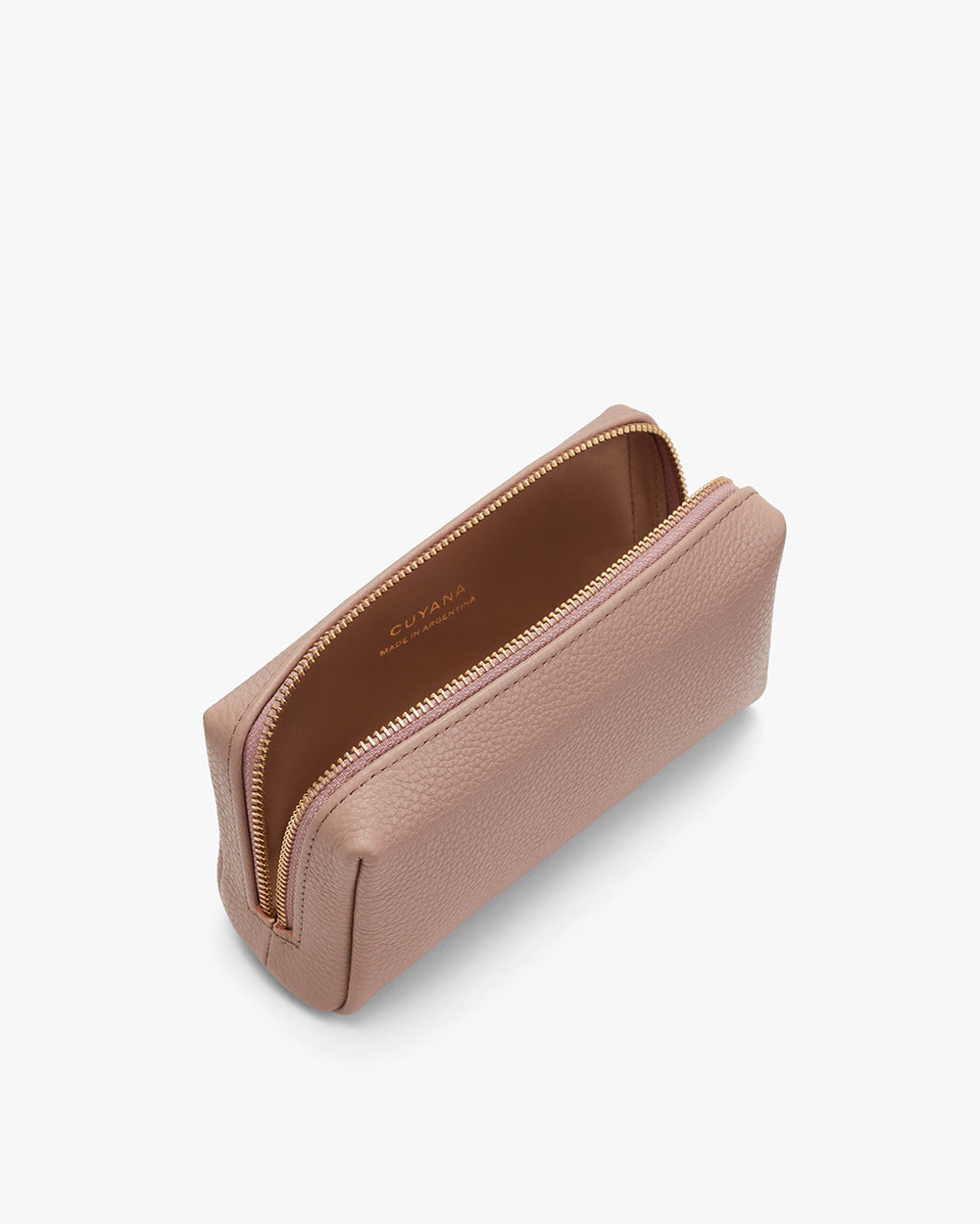 Tech Case (Earlier Version) A small zippered pouch standing upright on a plain background.