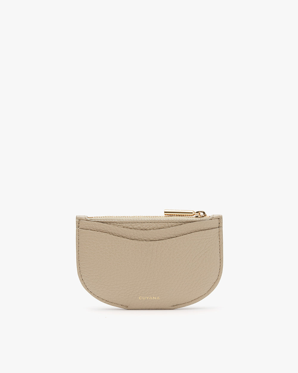 Small zippered purse displayed against a plain background.