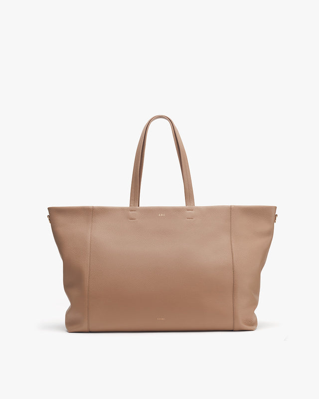 Large tote bag with two handles, plain design
