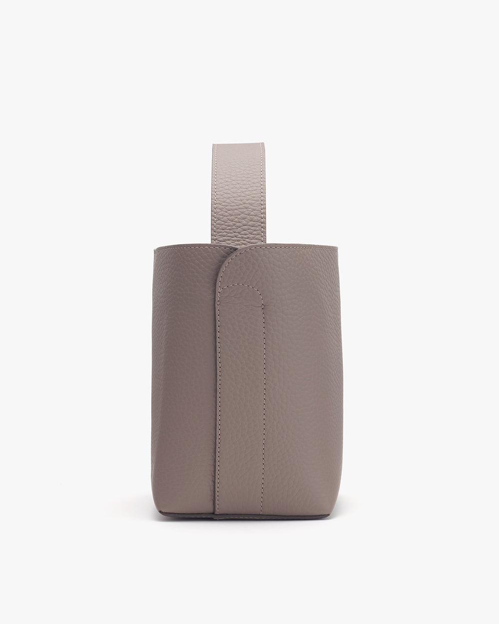 Mini Linea Bucket Bag Rectangular bag with a vertical handle on a plain background.