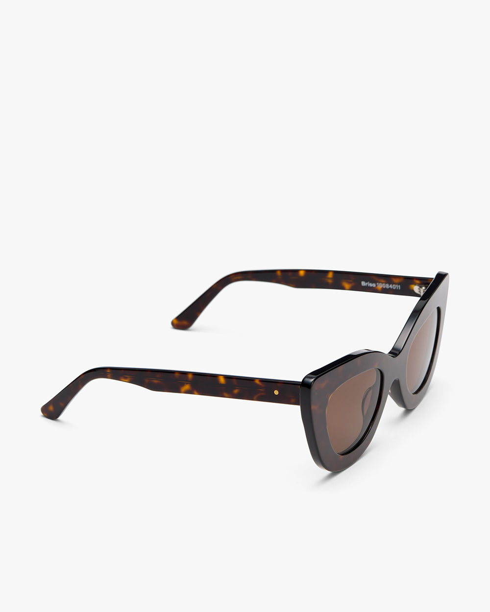 Brisa Sunglasses Cat-eye sunglasses with thick frames displayed at an angle.