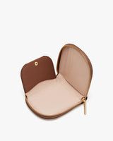 Small open walletwith zipper and snap button closure