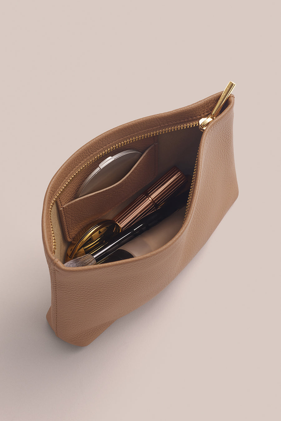 Mini Zipper Pouch Cappuccino / One Size