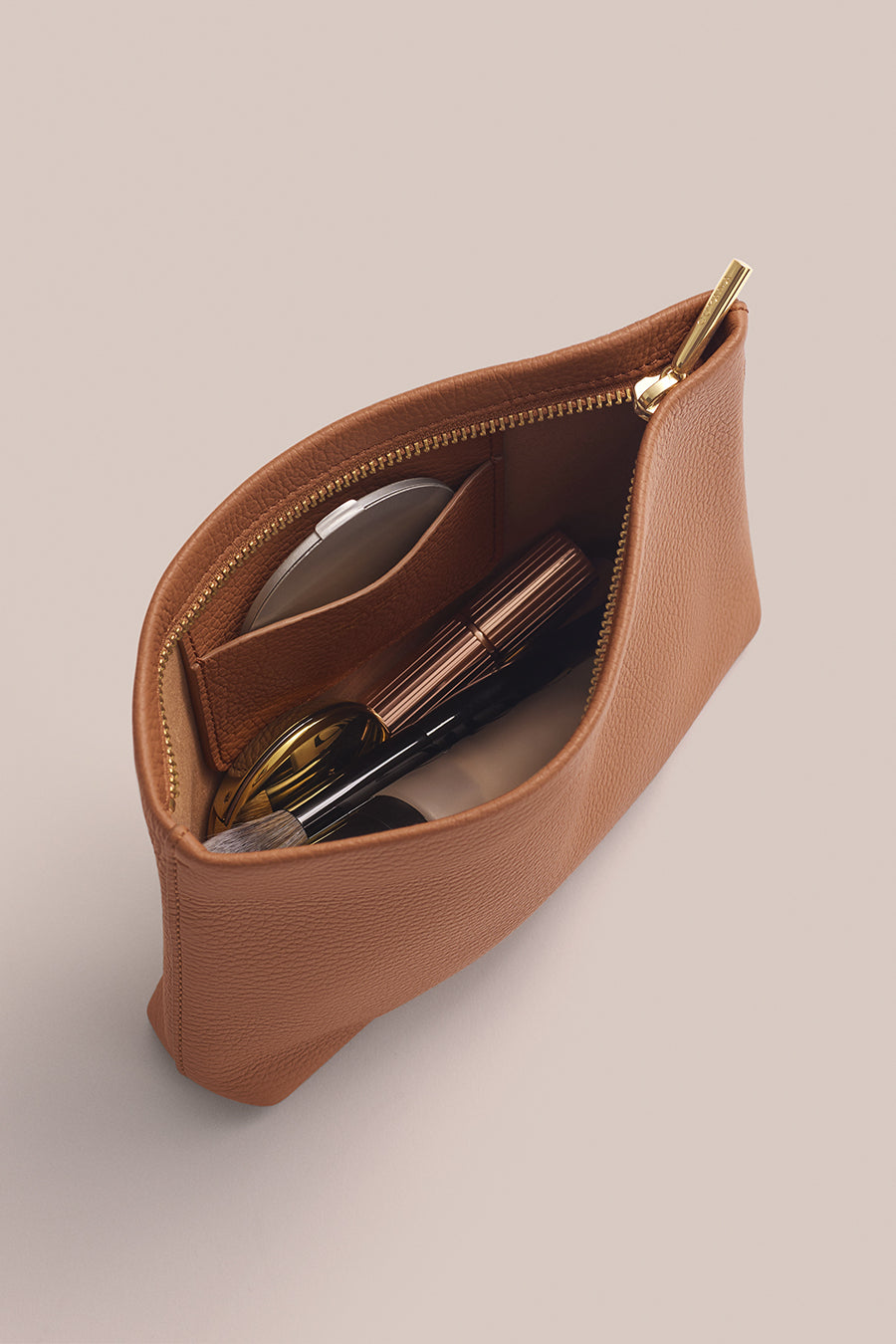 Mini Zipper Pouch Caramel / One Size