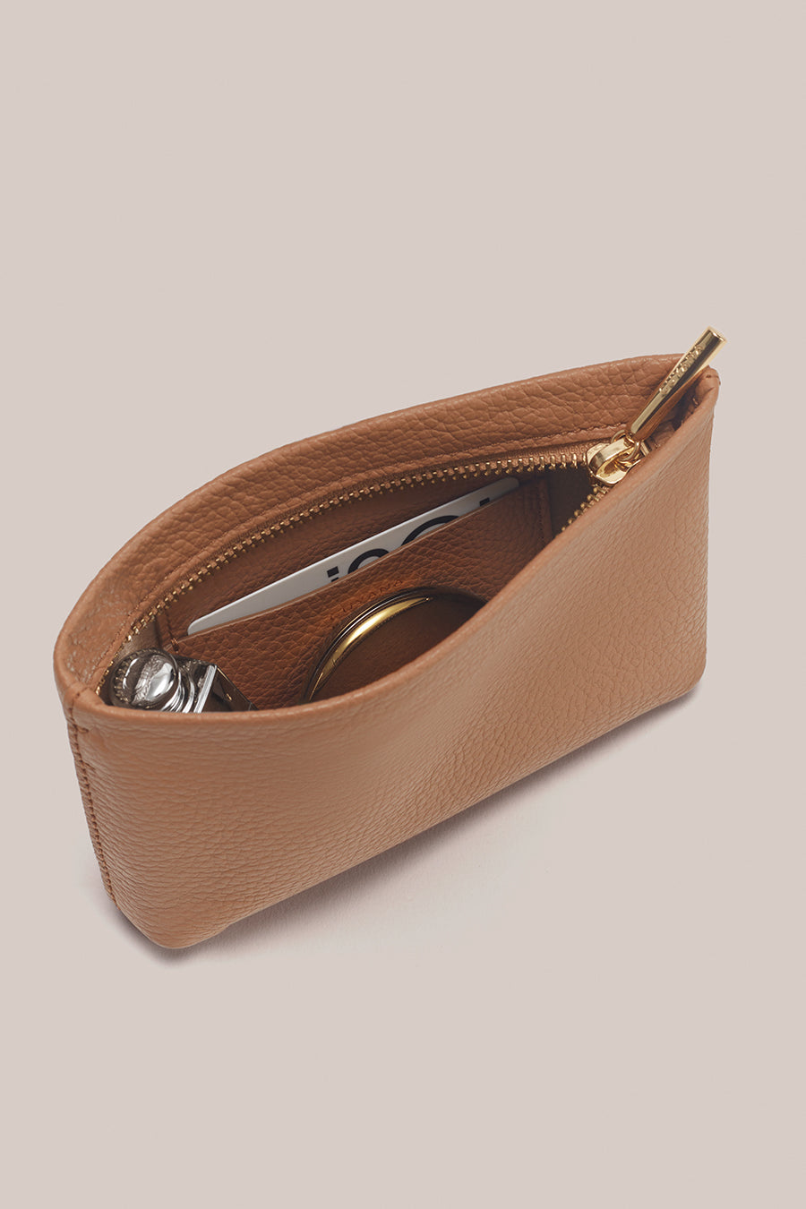 Nano Zipper Pouch Cappuccino / One Size